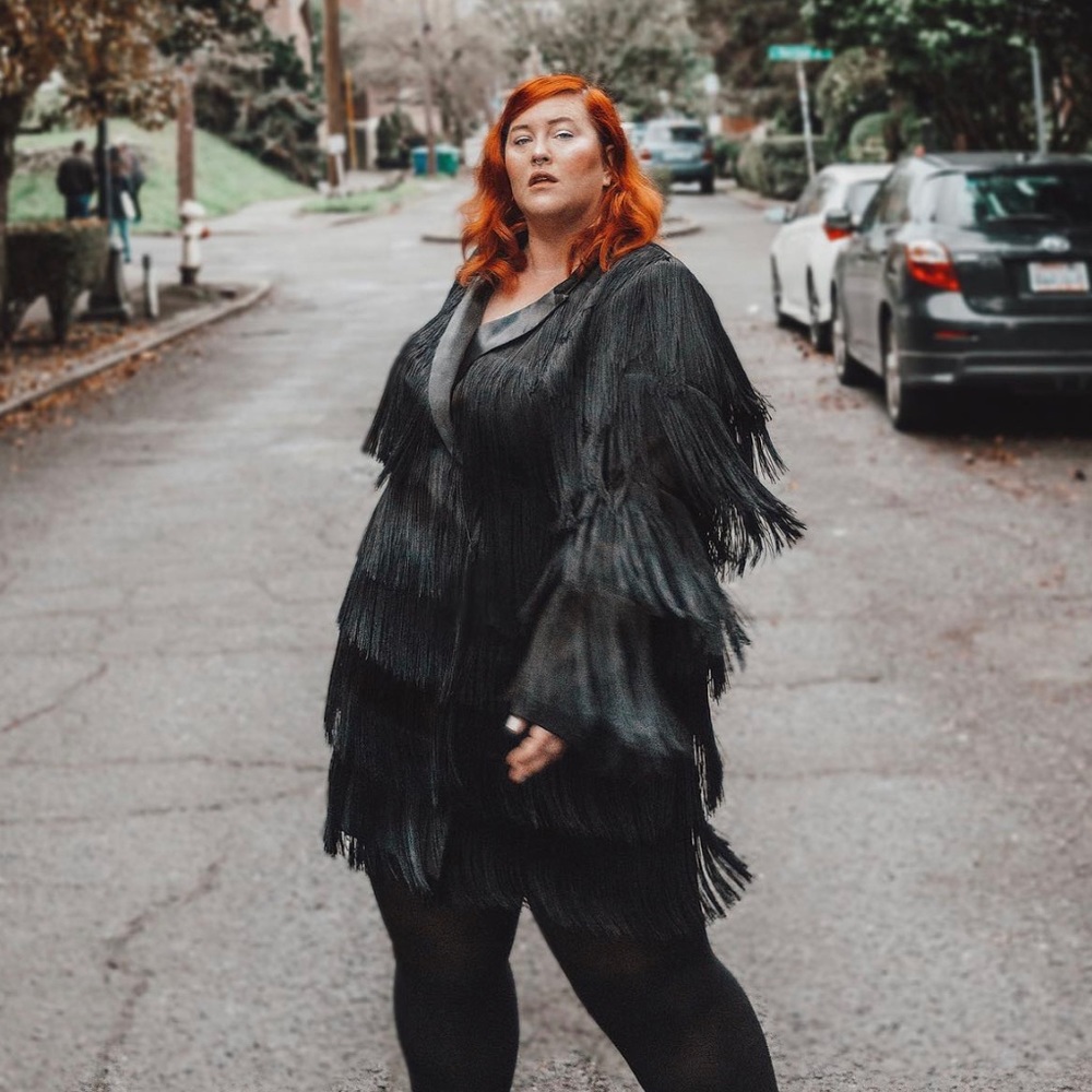 Eloquii Fringe Blazer Dress